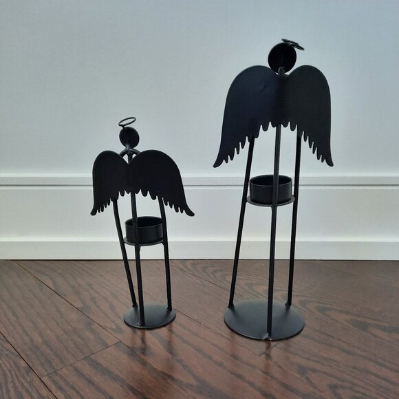 New! Set of 2 angel candle holders - Picture 1 of 2